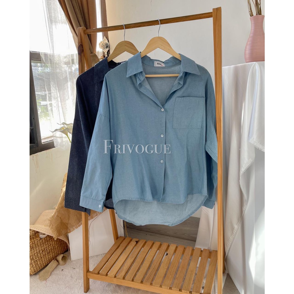 (IMPORT) Denim Oversized Shirt | TOP