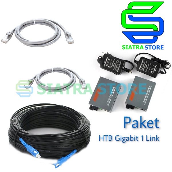 Paket Fiber Optic HTB GS03 200-300 M 1 Link Siap Pakai