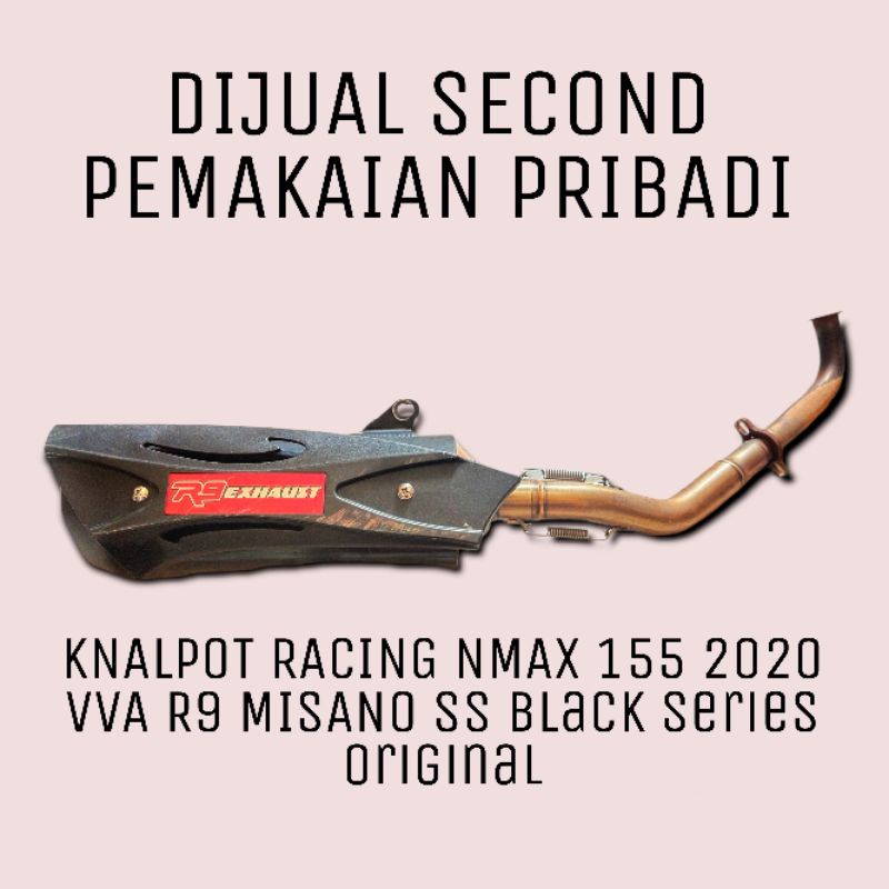 [SECOND] KNALPOT RACING NMAX 155 R9 MISANO SS Black Series Original