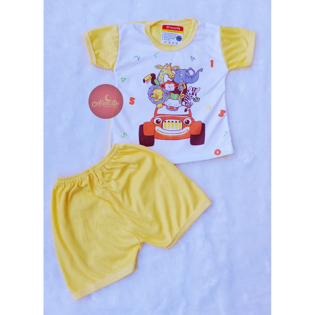 COD Setelan Baju Bayi  Lengan Pendek / 3 Stel Kaos Oblong Anak / Baju Bayi Harian