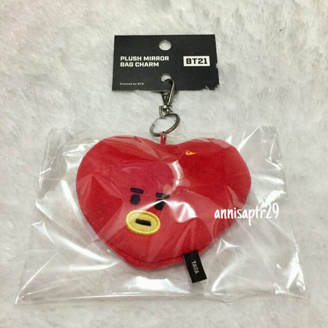 BT21 TATA PLUSH MIRROR BAG CHARM
