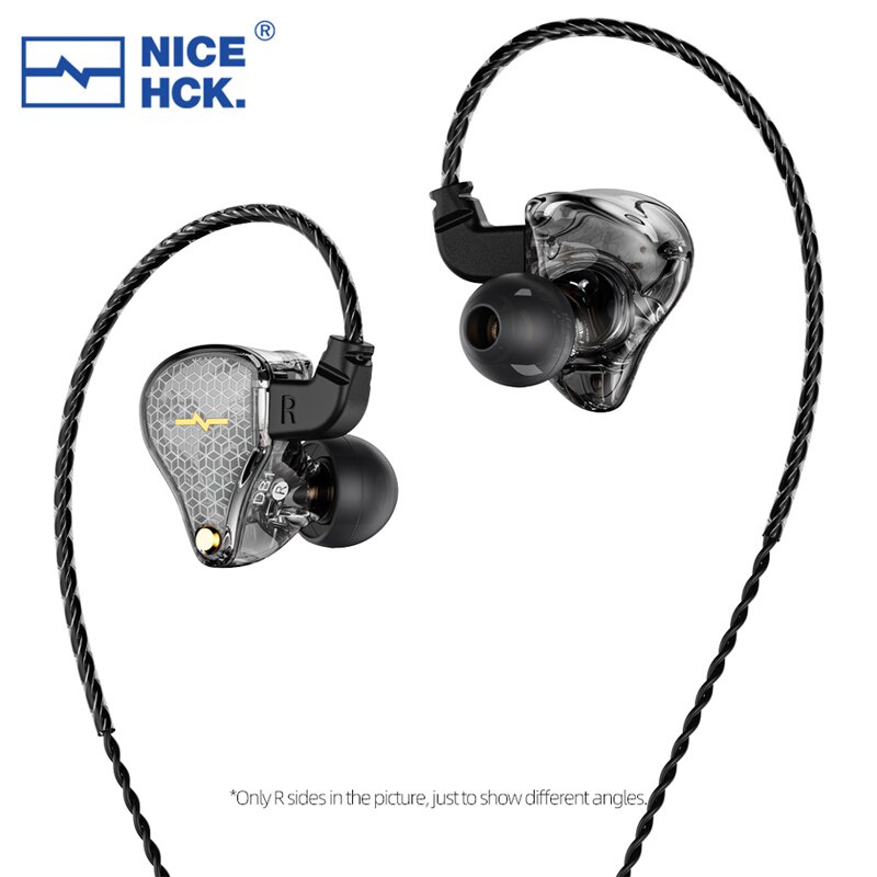 NiceHCK DB1 HIFI Music In Ear Earphone 10mm Dynamic Driver DJ Running Sport IEM Audiophile Earbud Studio Earplug 2Pin Detachable