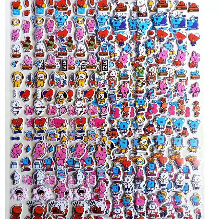 

stiker BTS panjang.motip BTS timbul
