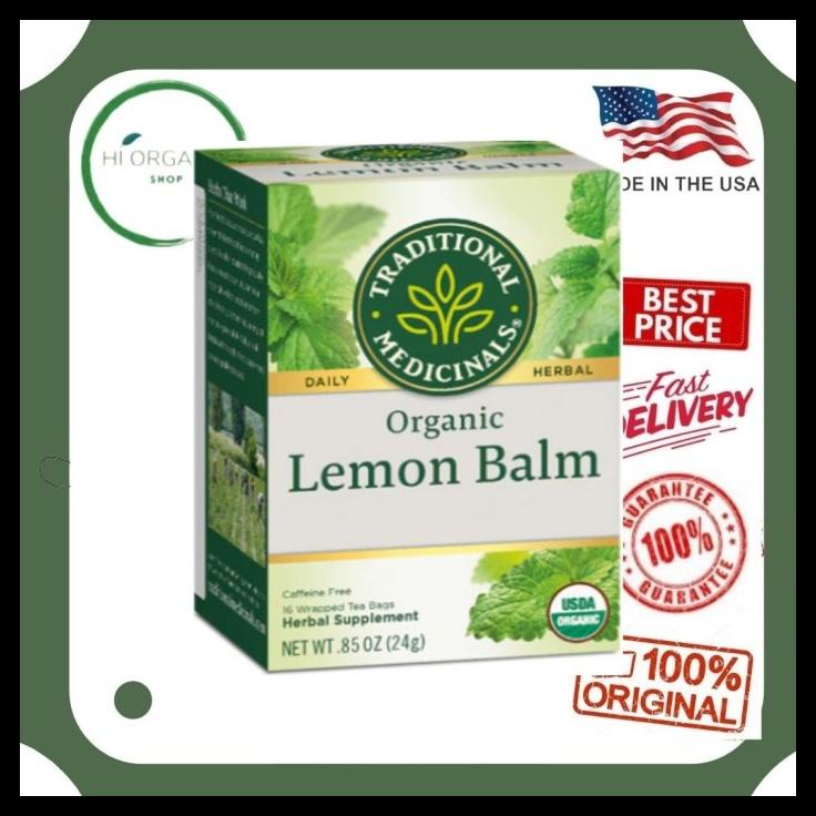 

DISKON TERBATAS !!! TRADITIONAL MEDICINALS MEDICINAL ORGANIC LEMON BALM TEA CAFFEINE FREE TERLARIS