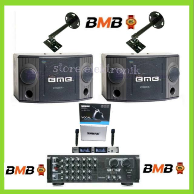 Paket Karaoke Ampli BMB DA 1600 SE Dan Speaker BMB CS 750 R Full set BMB