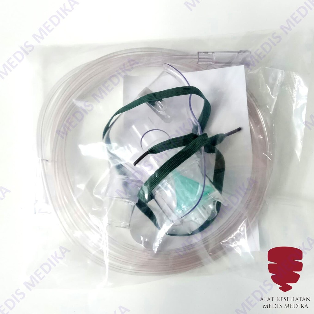 Masker Nebulizer L Dewasa GEA Alat Bantu Pernafasan Nebuliser Mask Nebul Udara Uap Adult Large