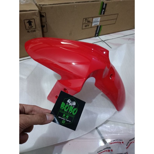 spakbor slebor depan Ninja 250 fi old merah original