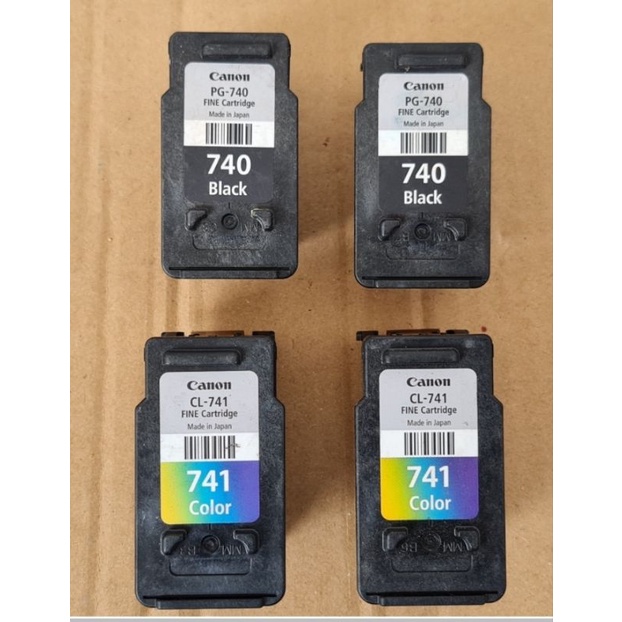 Cartridge bekas canon 740 black dan 741 color original belum refil