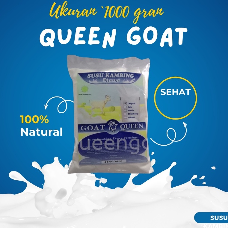 

QUEEN GOAT - Susu Kambing Etawa Asli Original 1000 gram