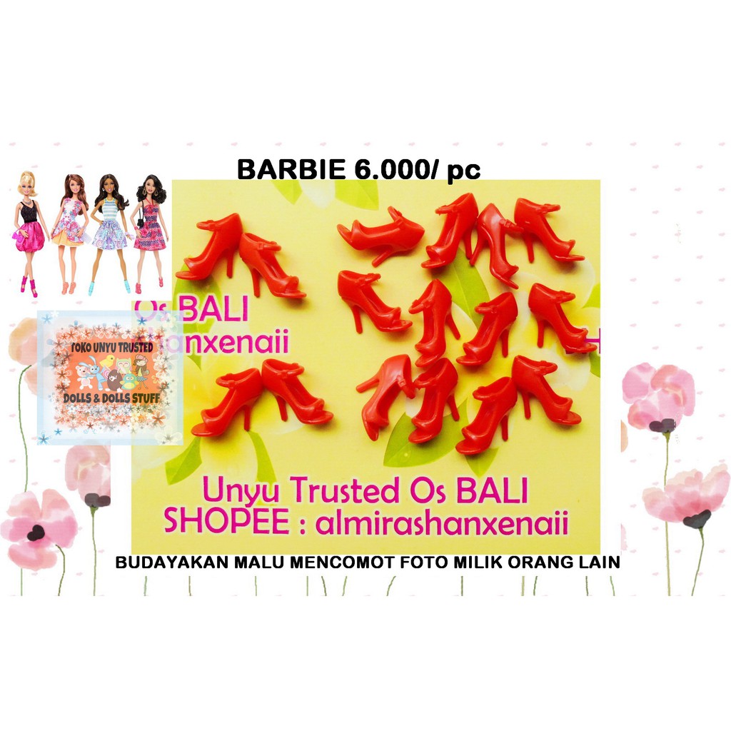 (S.E.P.A.T.U) Boneka Barbie/ Barbie/ Barbie Doll/ My Scene/ Disney Princess (IMPORT) - MERAH E42