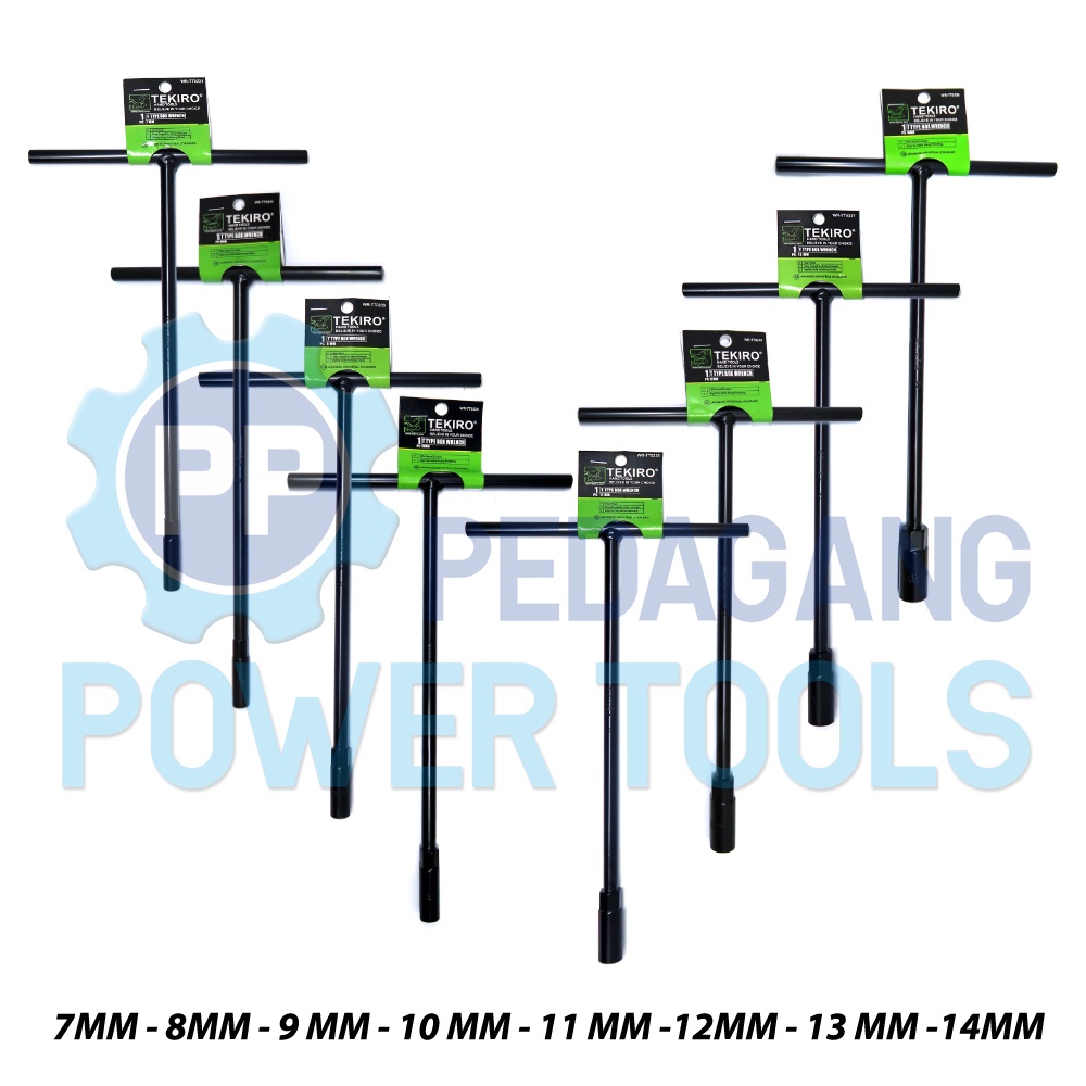 PAKET 8 SET TEKIRO KUNCI SOK T 7 8 9 10 11 12 13 14 MM T-SHOCK SOCKET