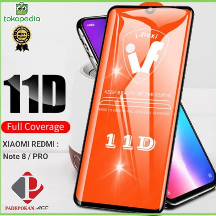 Tempered Glass temper anti gores kaca Xiaomi Redmi Note 8 / Note 8 Plus Anti Finger Screen - Hitam