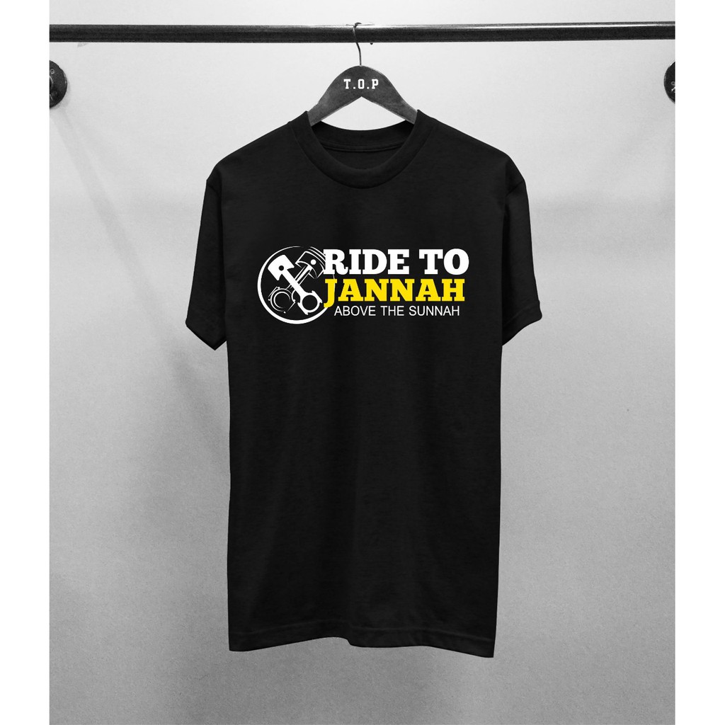 Kaos Dakwah Islami Ngaji yuk Tawheed Hijrah Muslim Distro Murah-Ride To Jannah