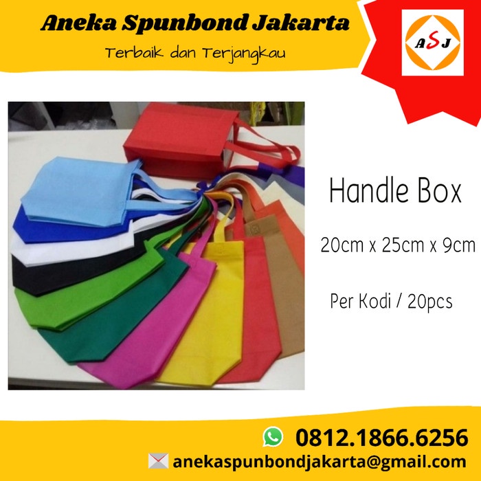 

✨ BISA COD ✨ Tas Kain/ Tas Belanja/Goodie Bag/ Spunbond Box 20cm x 25cm x 9cm
