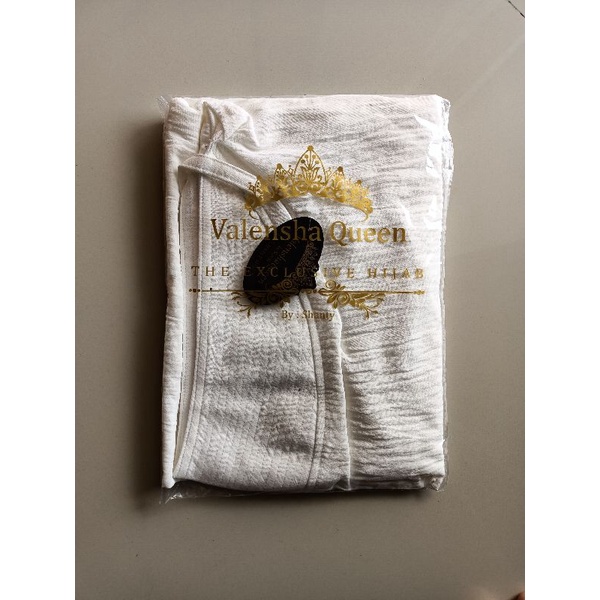 KHIMAR TALI CLARA M ORIGINAL VALENSHA QUEEN-Broken white