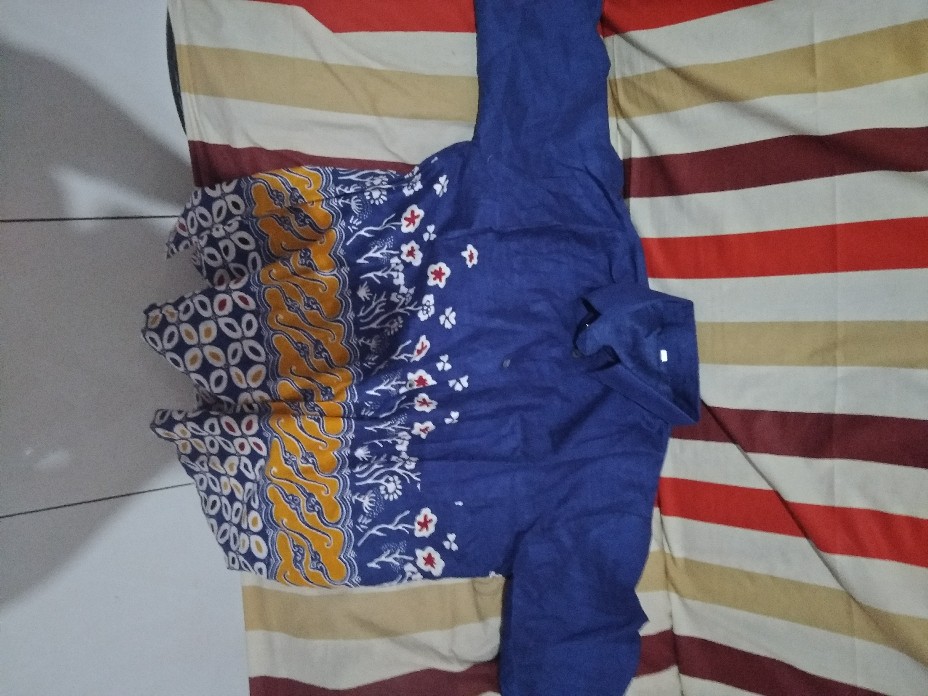 Batik Kalongan Hrb026 Kenongo Kemeja Hem Pendek Padi Pekalongan 33