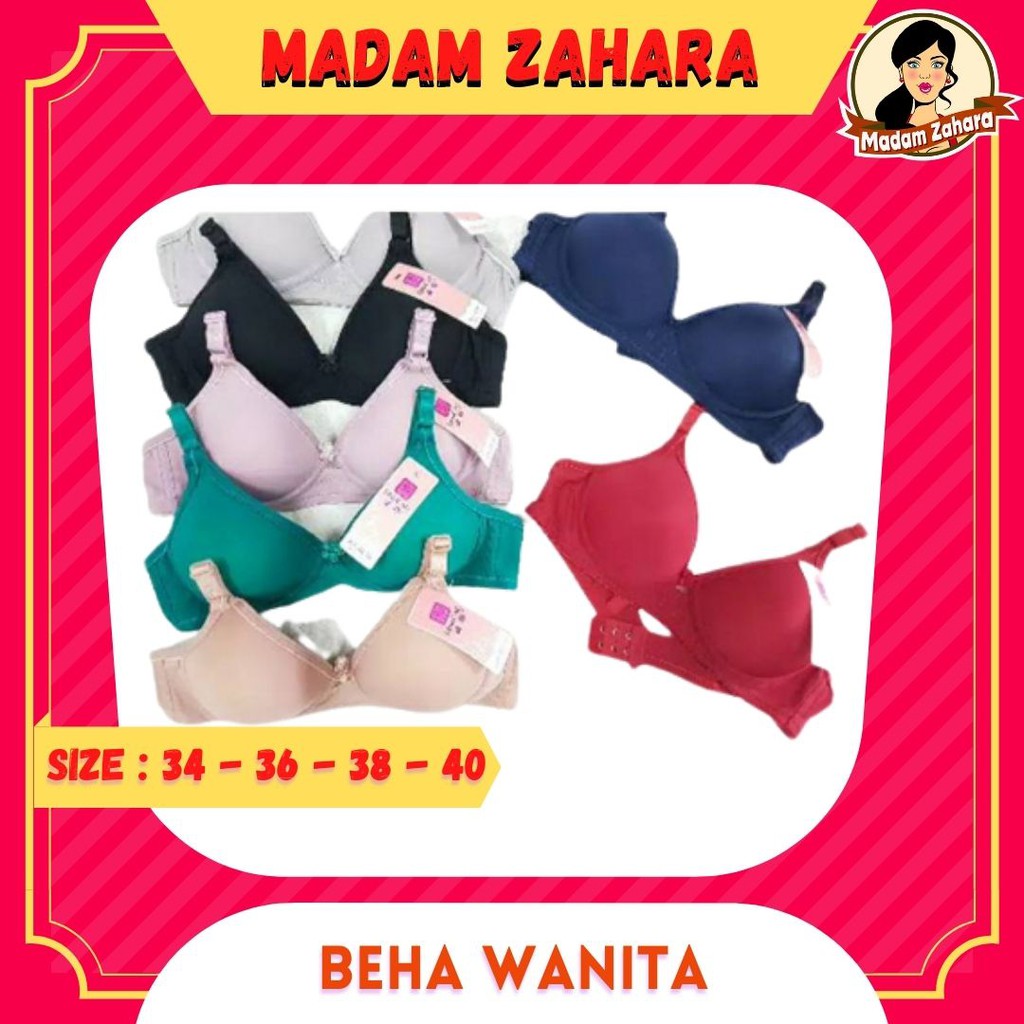 Bra BH Beha Kutang Pakaian Dalam Sport Wanita Perempuan Busa Tanpa KAwat Kualitas Import Ukuran 40