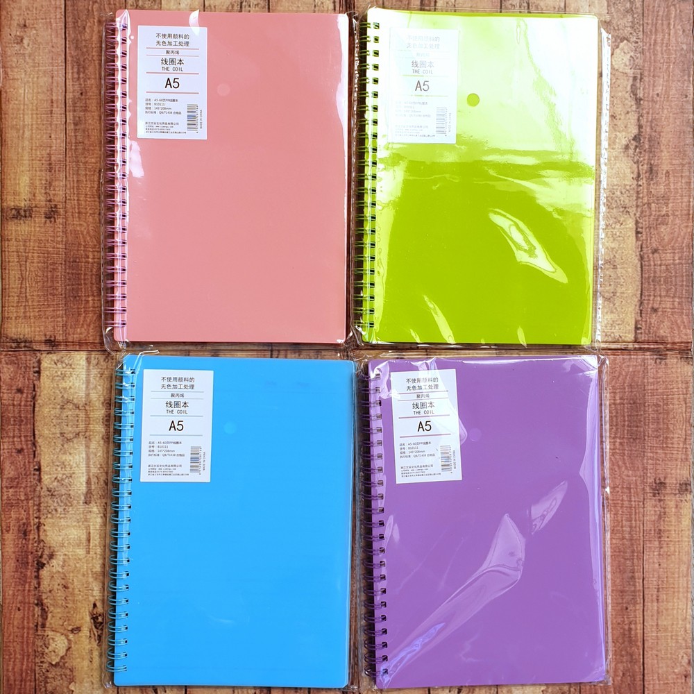 Notepad - Notebook Spiral Warna Pastel Aesthetic Wengu A6 b10112 A5 B10111 B5 10110 - Buku Spiral A6 A5 B5 Fancy