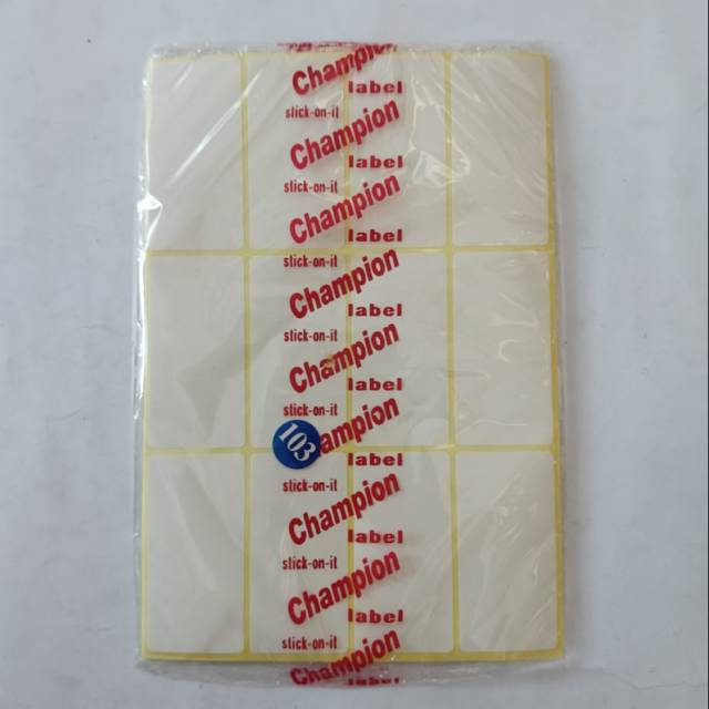

Stiker Label Nama/Harga/Undangan Isi 10 Lembar Champion 103 & 112