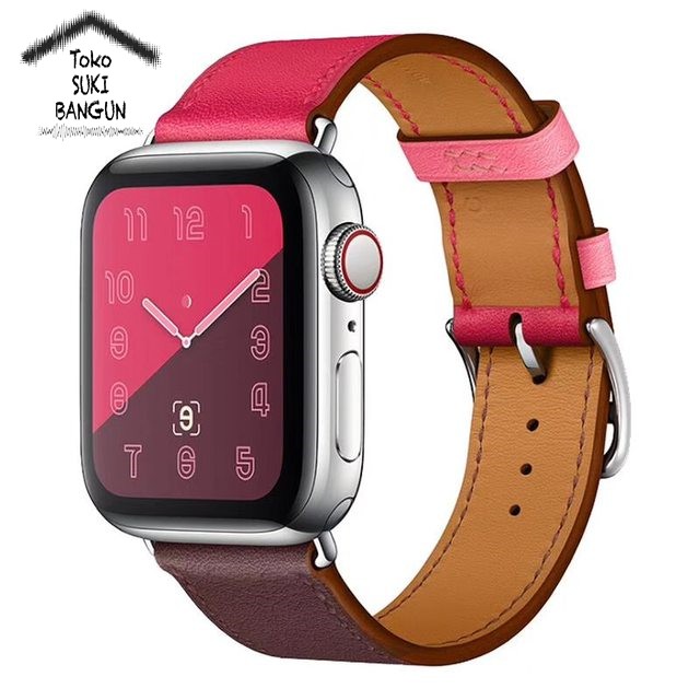 Strap Apple Watch Series 7 6 5 4 3 2 1 41mm 40mm 38mm TALI JAM Single Tour DUAL COLOR Leather