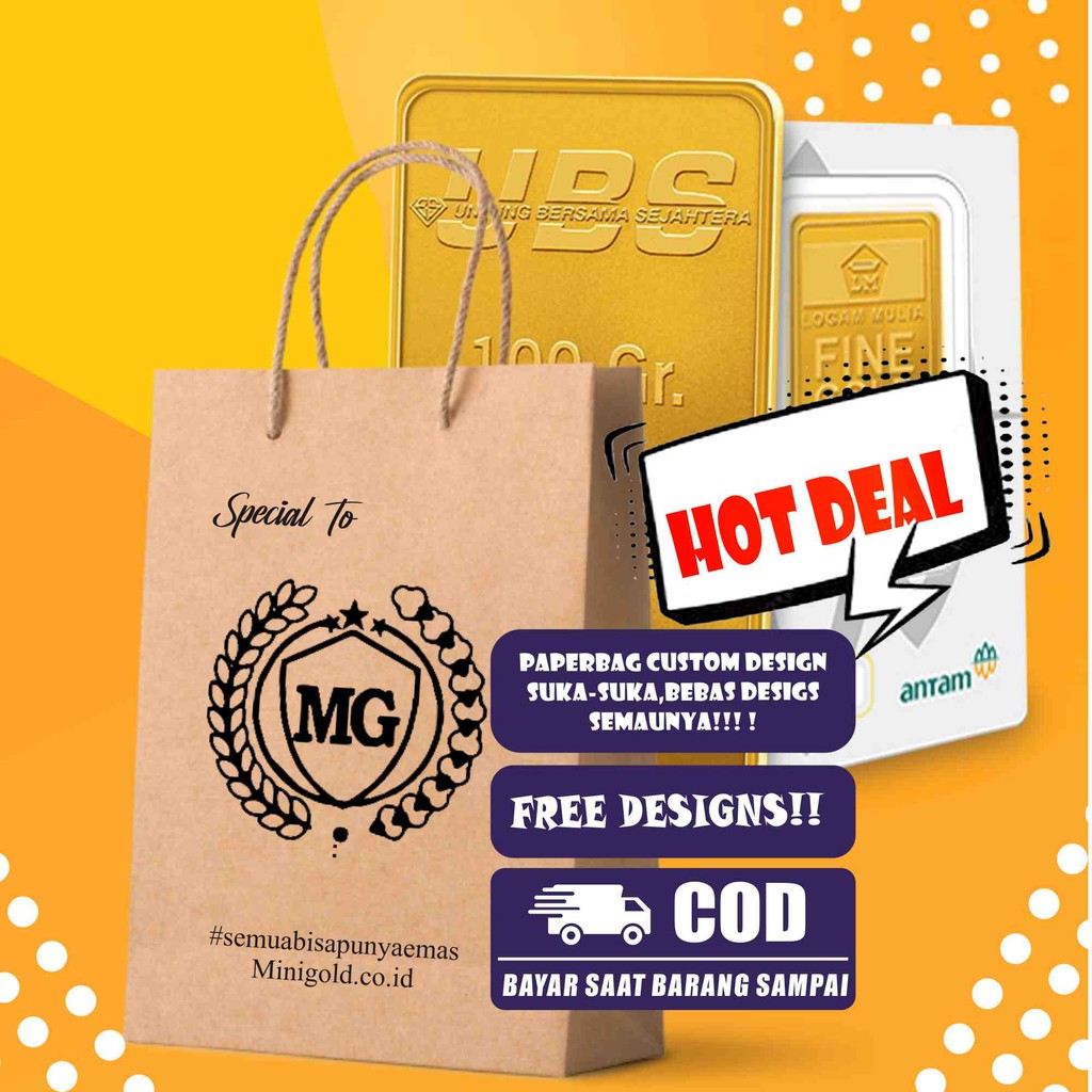

Paperbag Custom Design Suka2 Size 12 x 9,5 x 21 cm packaging paperbag kantong kertas bungkus custom