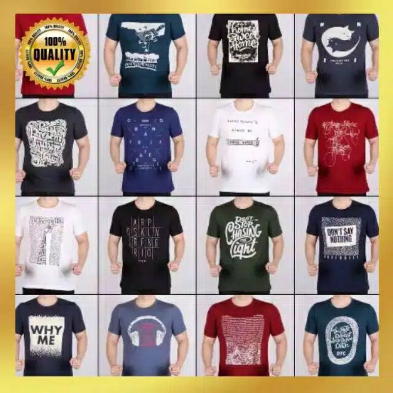 Kaos Pria Wanita Murah Meriah sablon Bahan Adem Dan tidak Tipis Casuall