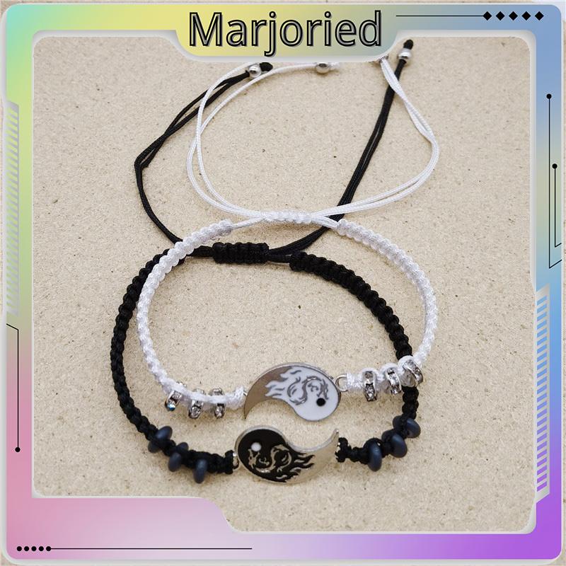 2pcs Gelang Couple Dikepang Gosip Tai Chi Adjustable Fashion Accessories Hadiah Aksesoris Bracelet-MJD