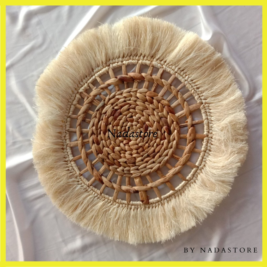 WALLDECOR RUMBAI UNIK DAN AESTHETIC / HIASAN DINDING NATURAL DIAMETER 40 CM
