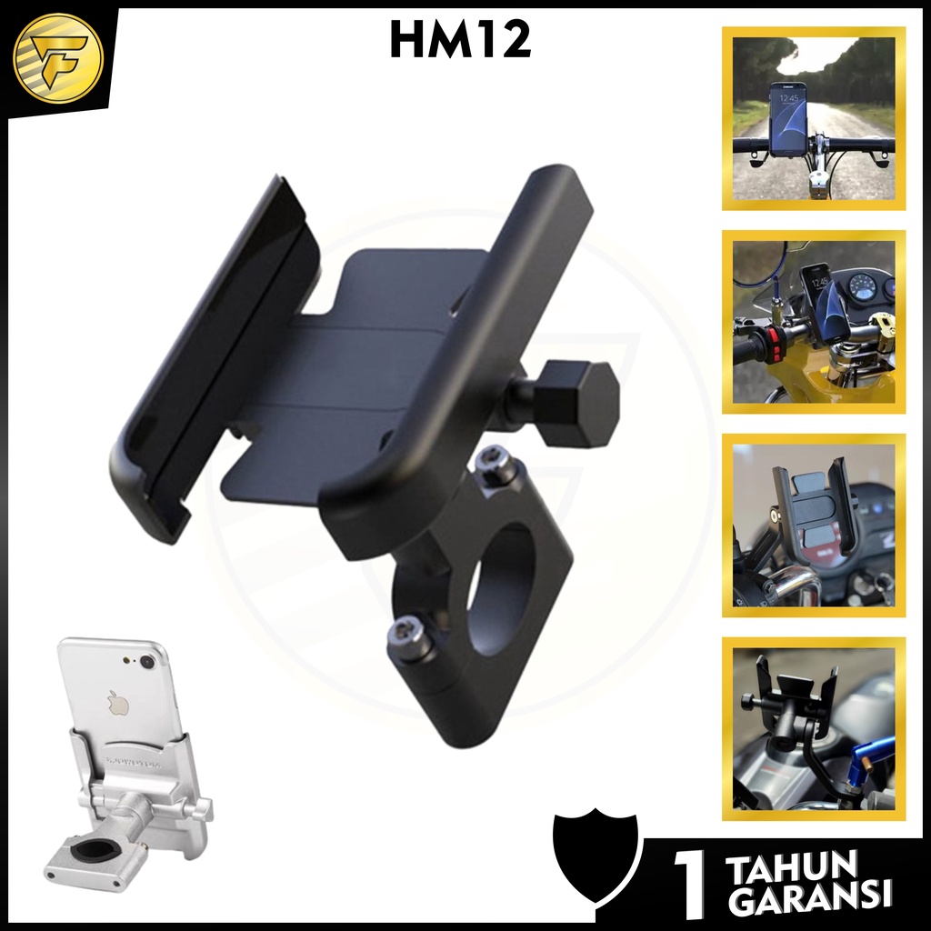 HM12 Stand Holder Motor dudukan penyangga HP stang motor sepeda