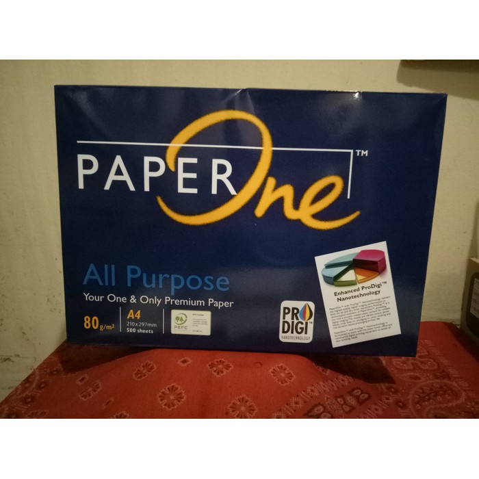 

Kertas HVS Fotocopy F4 70 A4 80 Qto 80 Gram Paper One