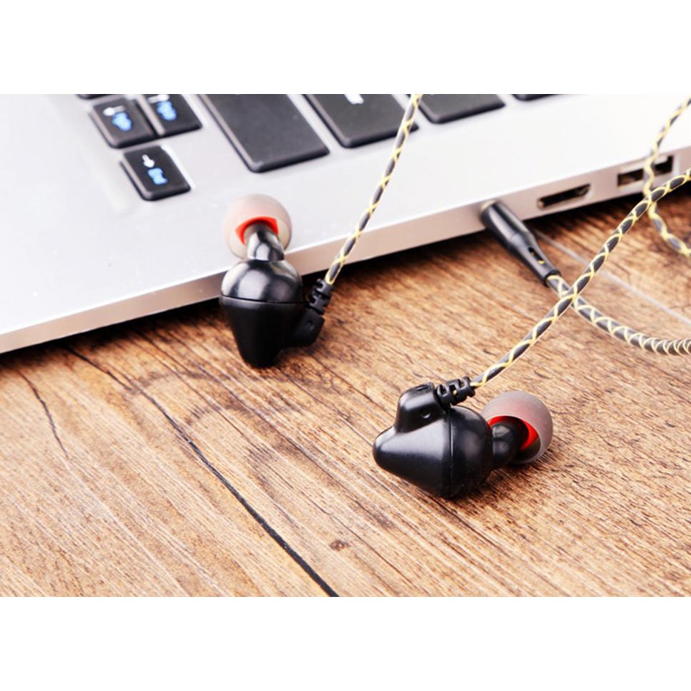 QKZ Piston Earphone with Mic - QKZ-QF2 - Black