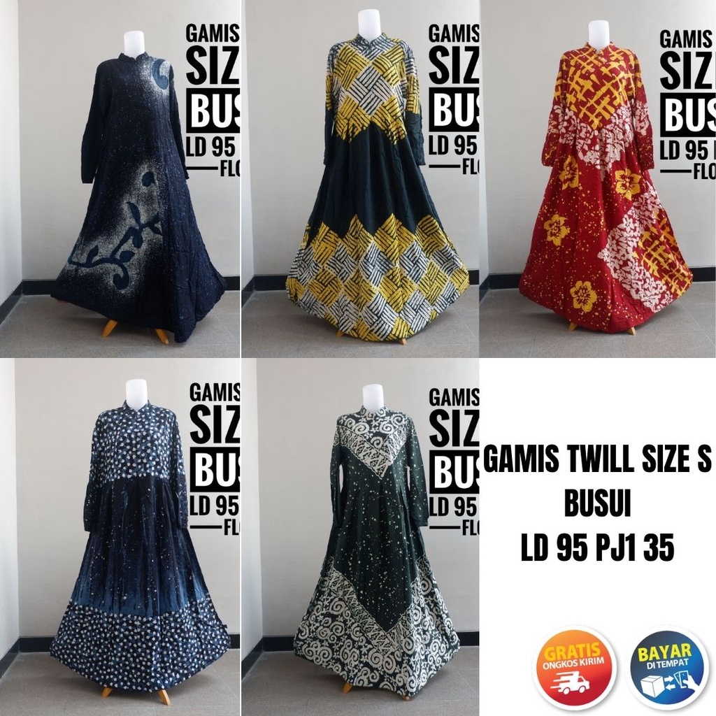 Dress Gamis Syari Tanah Abang Pesta Raya Remaja Wanita Casual Lebaran Orang Tua Twill Ori Pekalongan