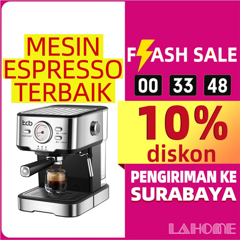 【SURABAYA】KCB Mesin Kopi Espresso Mini Alat Kopi Espresso Mesin Kopi Donlim Espresso Otomatis Murah 