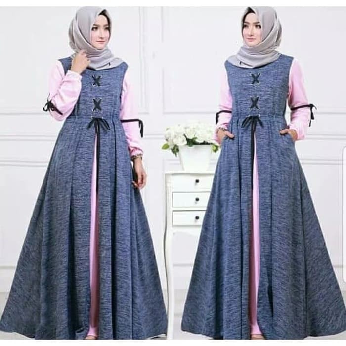 Dress Gamis Syari Pakaian Wanita Muslimah Dres Games Fashion Muslim Jubah Syar i Cewek Cantik Murah