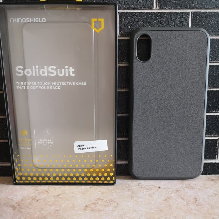 Rhinoshield Solidsuit Case For Iphone Xs Max Microfiber Graphite