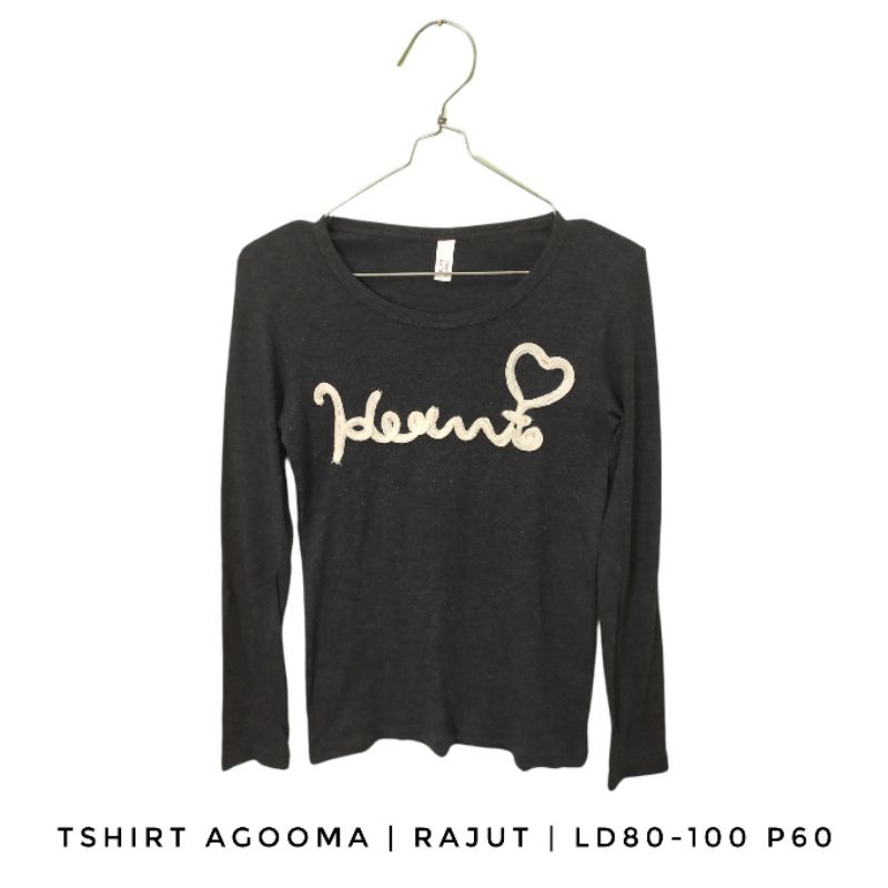 PL Kaos Lengan Panjang Abu Tua