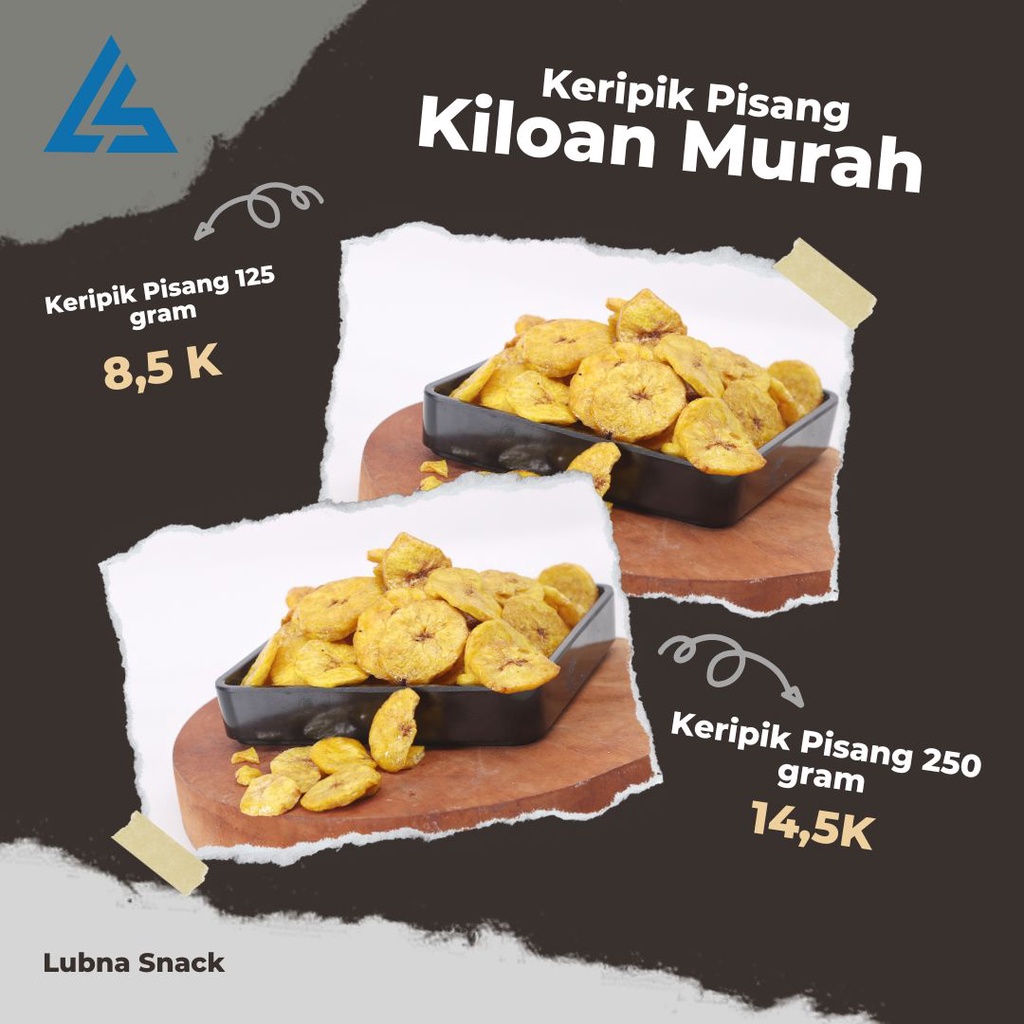 

promo snack kiloan Keripik pisang manis 125gram