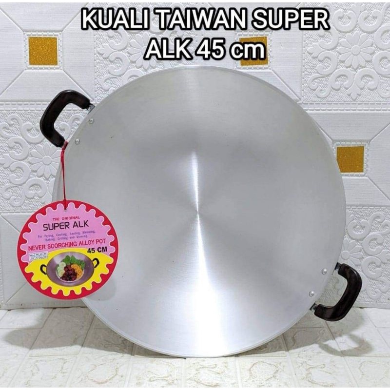 Kuali Taiwan Super Aluminium Ukuran 45cm Bahan Tebal (Ukuran Besar)