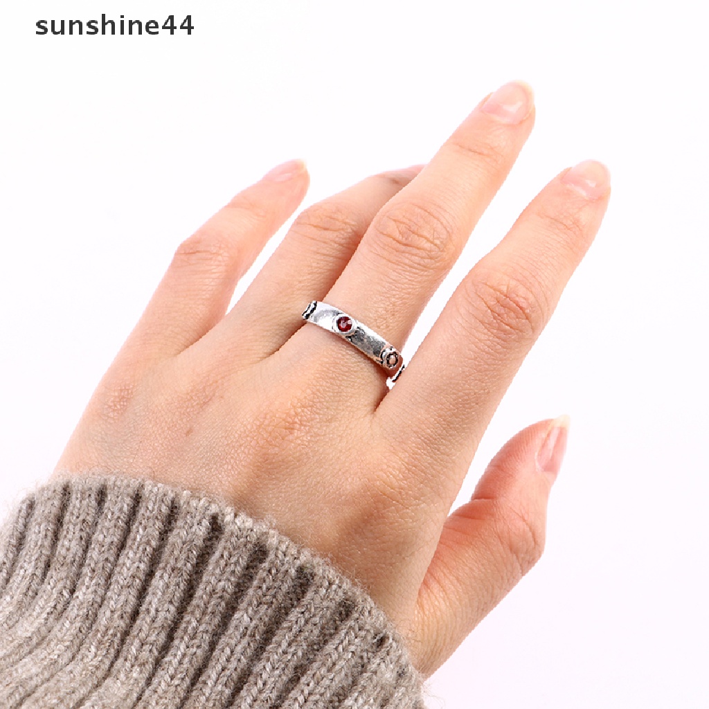 Sunshine Cincin Metal Adjustable Desain Anime Kastil Howl Sophie Untuk Unisex