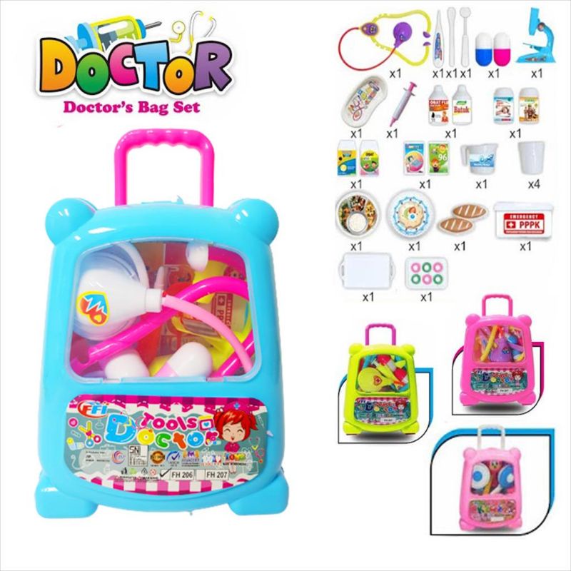 MAINAN DOKTER KOPER TROLI SET FH206 MURAH