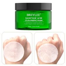 BREYLEE Tea Tree Salicylic Acid Cleaning Pads - Cleanser Pad Breylee Menghilangkan Jerawat &amp; Membersihkan Pori Wajah (40 Pads)