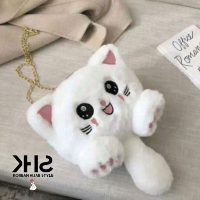 [COD] Tas Selempang Boneka Wanita GEMOY / Selempang bulu lucu / tas boneka /Tas Bulu Boneka