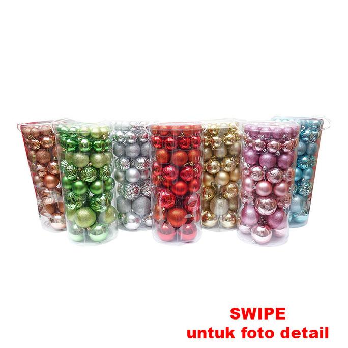 

Hiasan Bola Natal Paket Super Besar Isi 66Tabung-Aksesoris Pohon Natal Hn67613