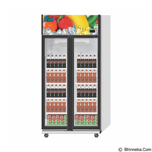 SHOWCASE RSA OPAL DISPLAY COOLER KULKAS MINUMAN DUA PINTU