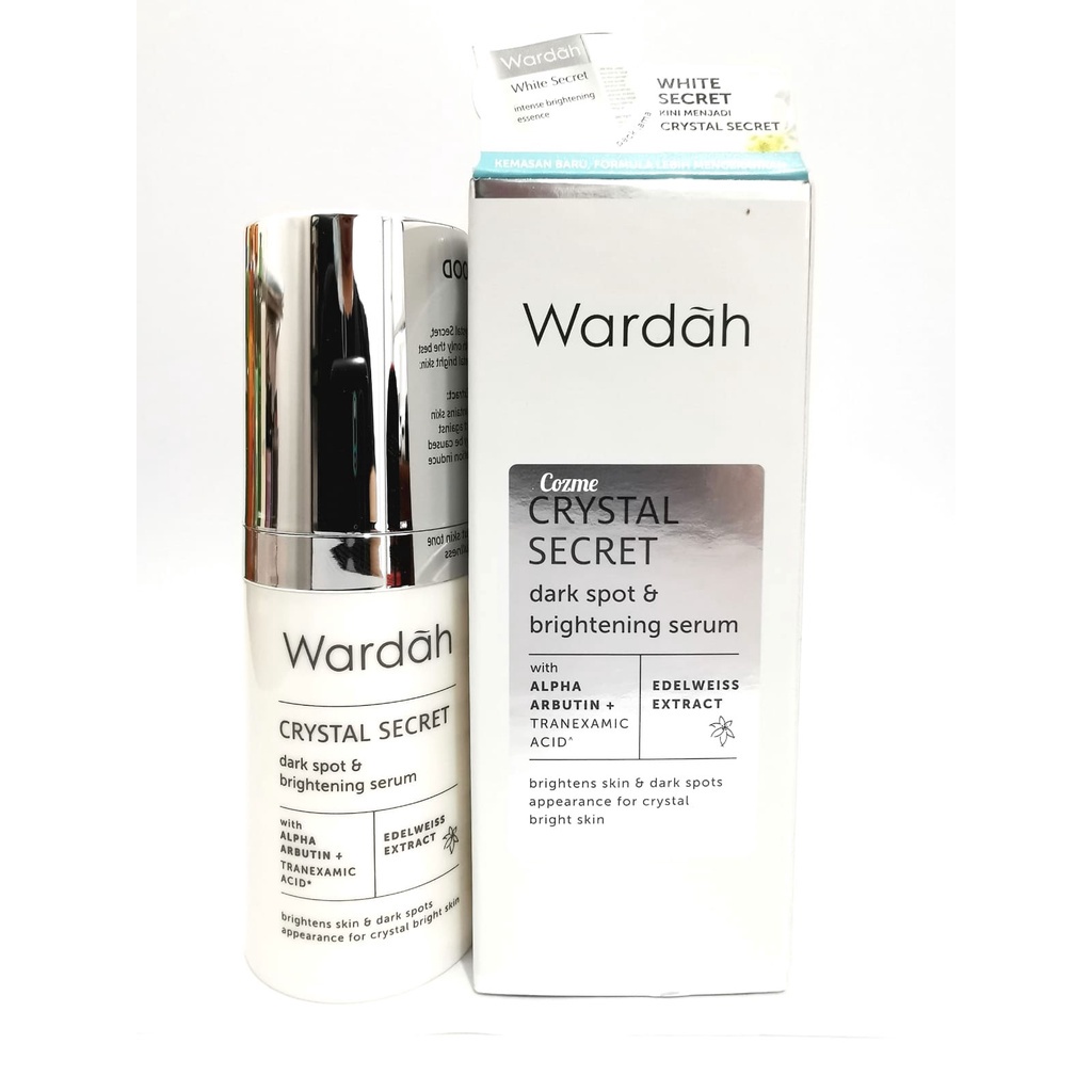 WARDAH CRYSTAL SECRET Dark Spot & Brightening Serum 20mL/White Secret Intense Brightening Essence 17