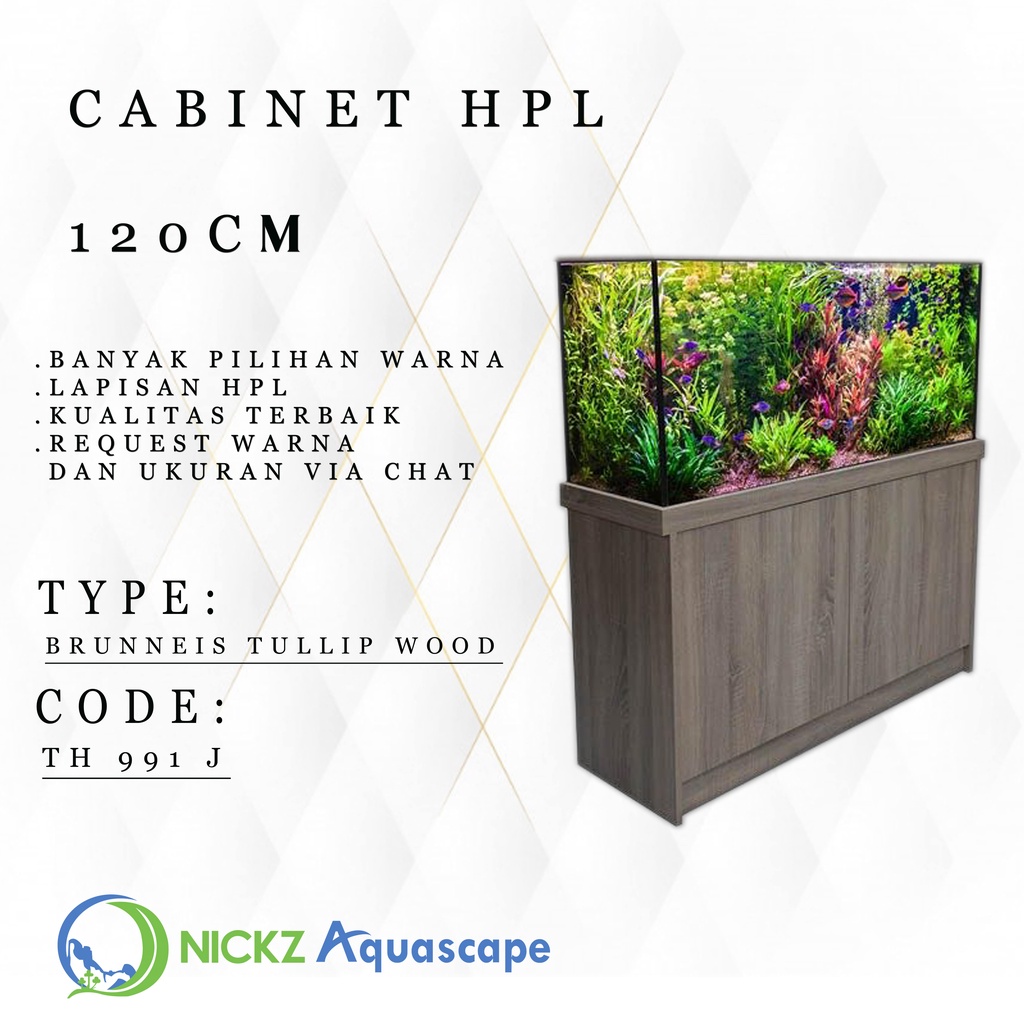 CABINET / MEJA / AQUARIUM AQUASCAPE / TACO HPL / 120cm / MEJA AQUARIUM