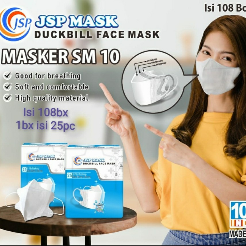 Masker Duckbill Isi 25 Free Konektor Masker Medis Ori Kemenkes Murah