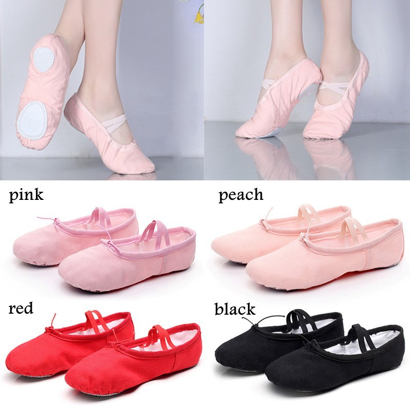 sepatu balet anak bahan kanvas sepatu menari ballet