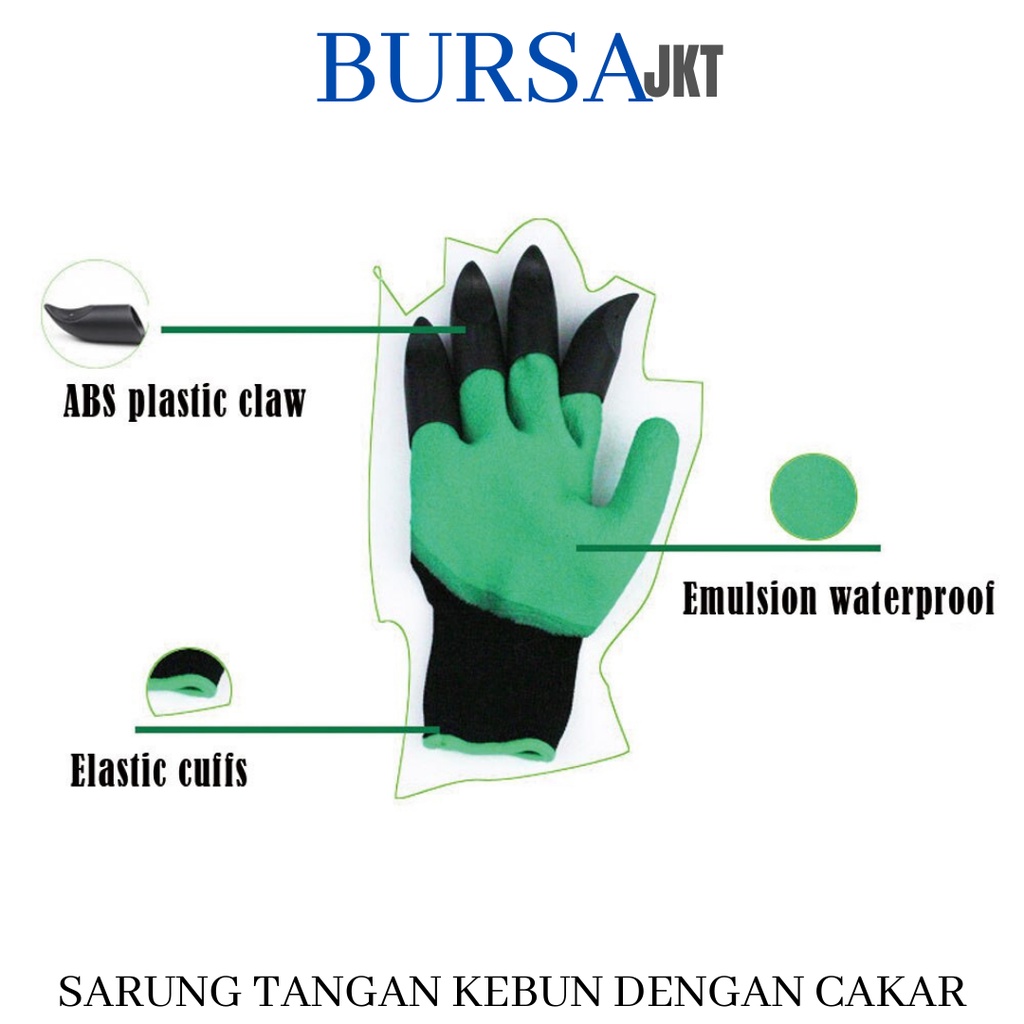 SARUNG TANGAN BERKEBUN DENGAN CAKAR GARDENING GLOVE