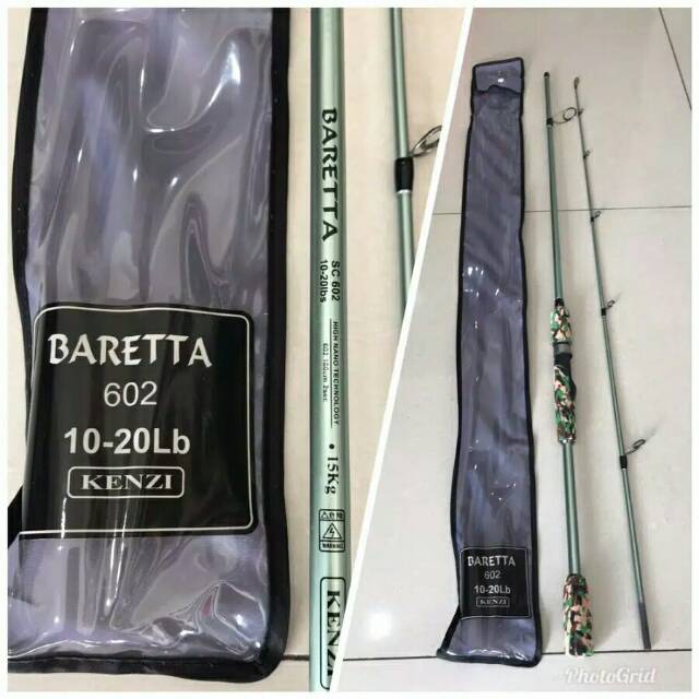 Joran pancing kenzi Baretta 10-20lb, power 15kg #pjg 180cm
